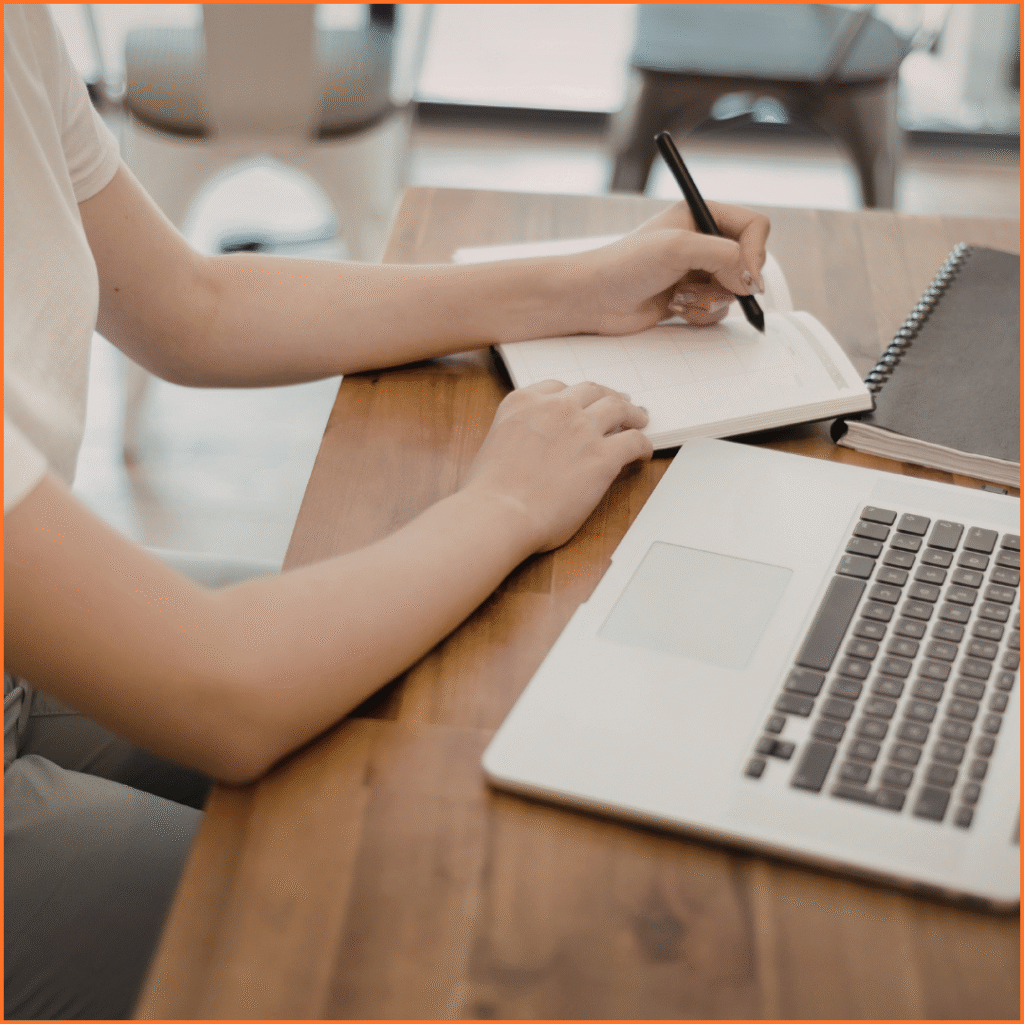 student getting help from academic content writing services