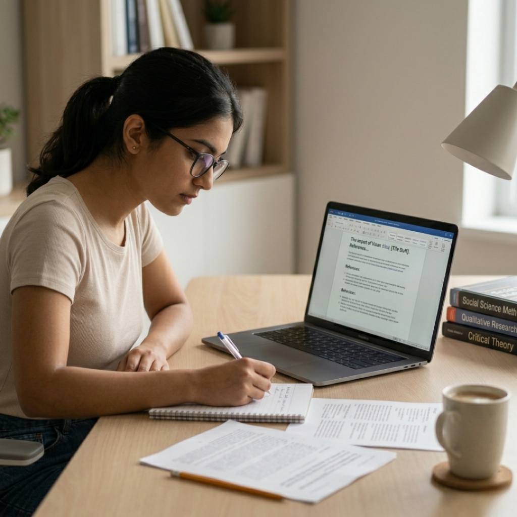 Dissertation vs research paper writing process by student in India