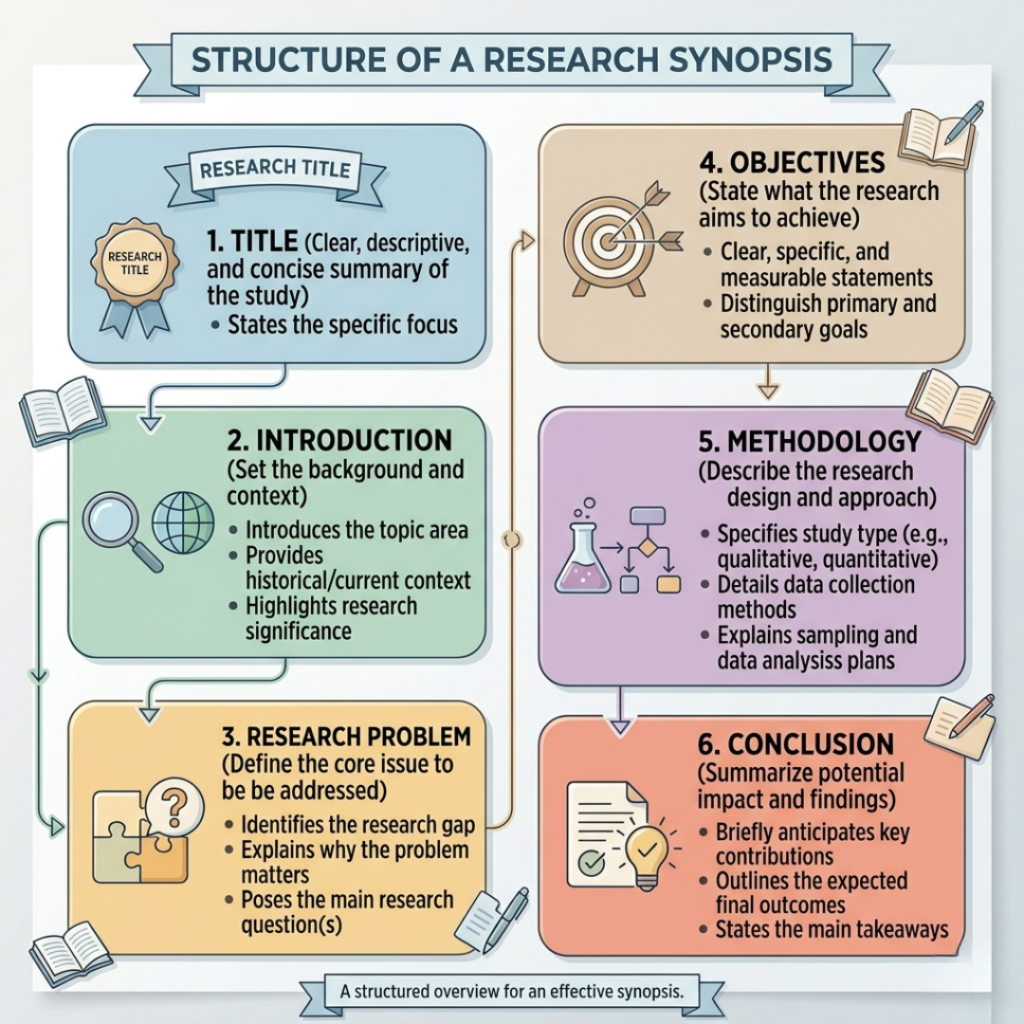 structure of synopsis in research explained diagram